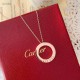 Cartier Big Love Necklace for Women Rose Gold