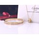 Cartier Classical Three Color Diamond Necklace Bracelet Ring Women