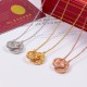 Cartier Love Diamond Two Rings Necklace Women