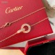 Cartier Love Two Rings Necklace with Full Diamond for Women