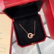 Cartier Love Two Rings Necklace with Full Diamond for Women