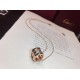 Cartier Octagon Screw Diamond Necklace Women Gold