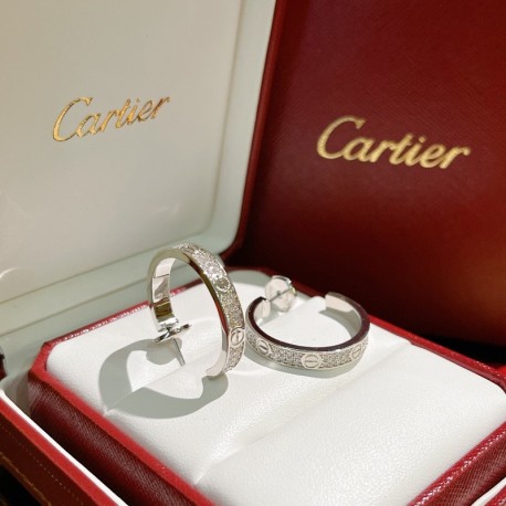 Cartier Love Classical Earrings Big Diamond Women