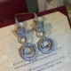 Cartier Panthere Classical Full Diamond Big Earrings Women