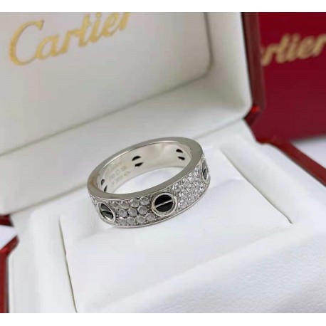 Cartier Love Ring Black Diamond Women