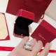 Cartier Panthere Classical Two Leopard Head Rings Women White