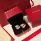 Cartier Panthere Classical Two Leopard Head Rings Women White